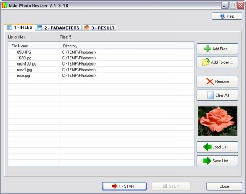 Easy tool to resize (reduce or enlarge) any single or batches of photos.